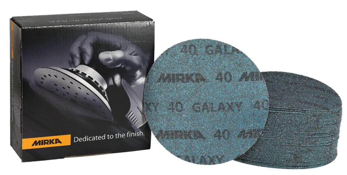Abbildung Mirka Galaxy 150mm Verpackung mit Scheiben als Stapel.