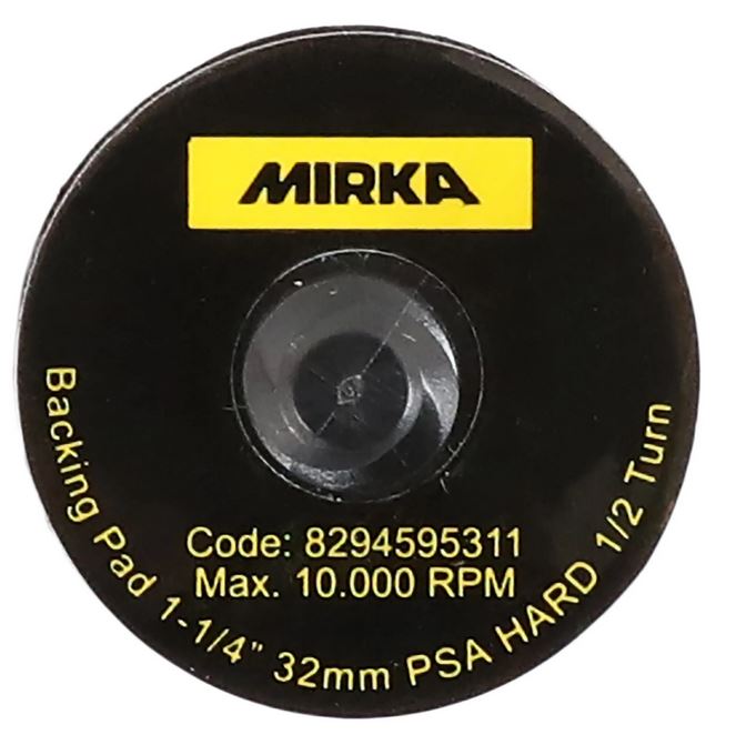 Abbildung Mirka Schleifteller 32mm Quick Lock PSA Hart Vogelperspektive.