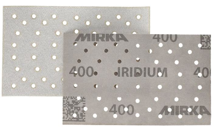 Abbildung Mirka Iridium 81x133mm 54L Streifen Vorder- und Rückseite.