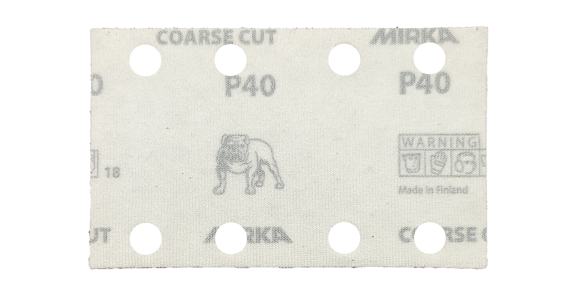 Abbildung Mirka Coarse Cut 81x133mm 8L Streifen Rückseite.
