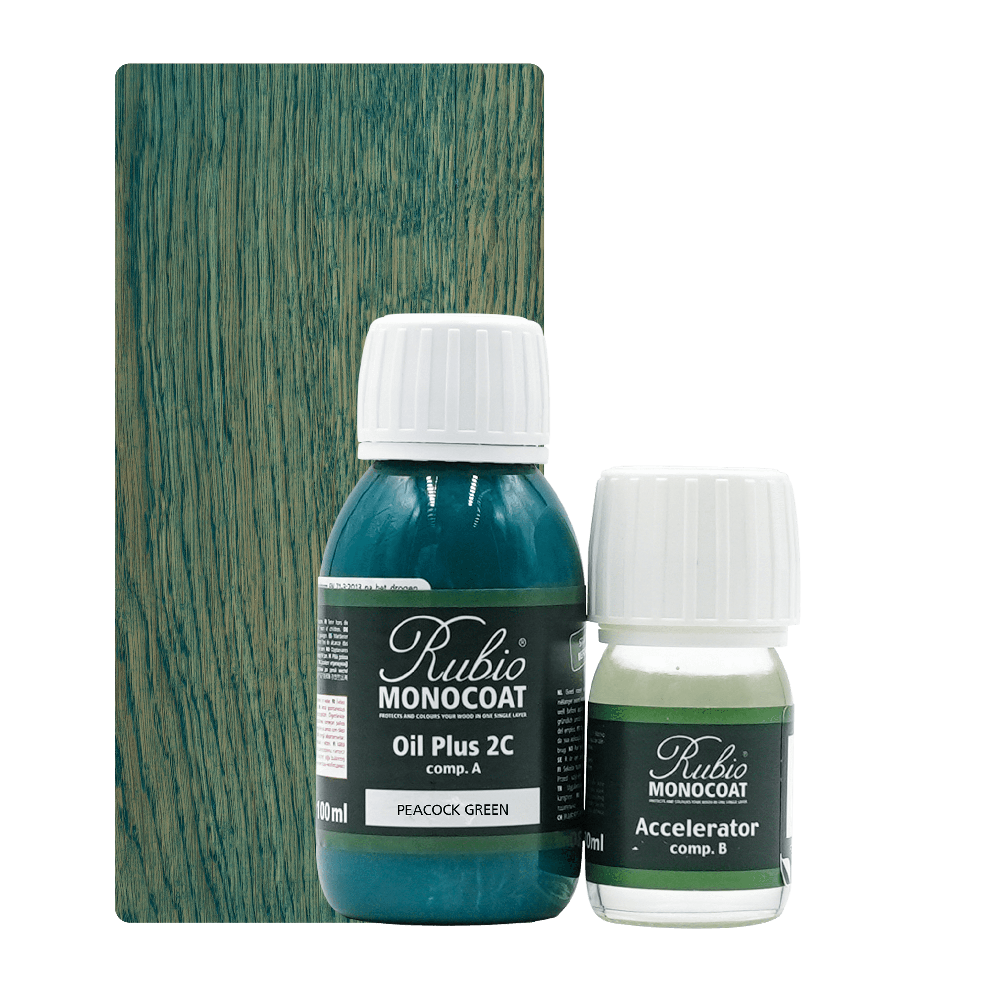 Abbildung RMC Oil Plus 2C Component A und B 130ml Farbton Peacock Green.