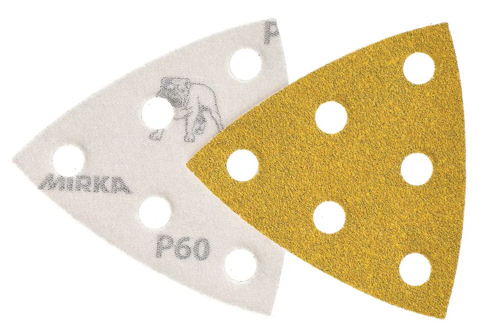 Abbildung Mirka Gold 93x93x93mm 6L FTO Dreiecke Vorder- und Rückseite.