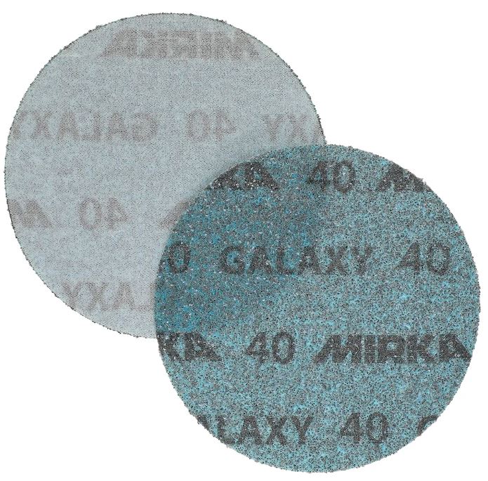 Abbildung Mirka Galaxy 125mm Scheiben Vorder- und Rückseite.