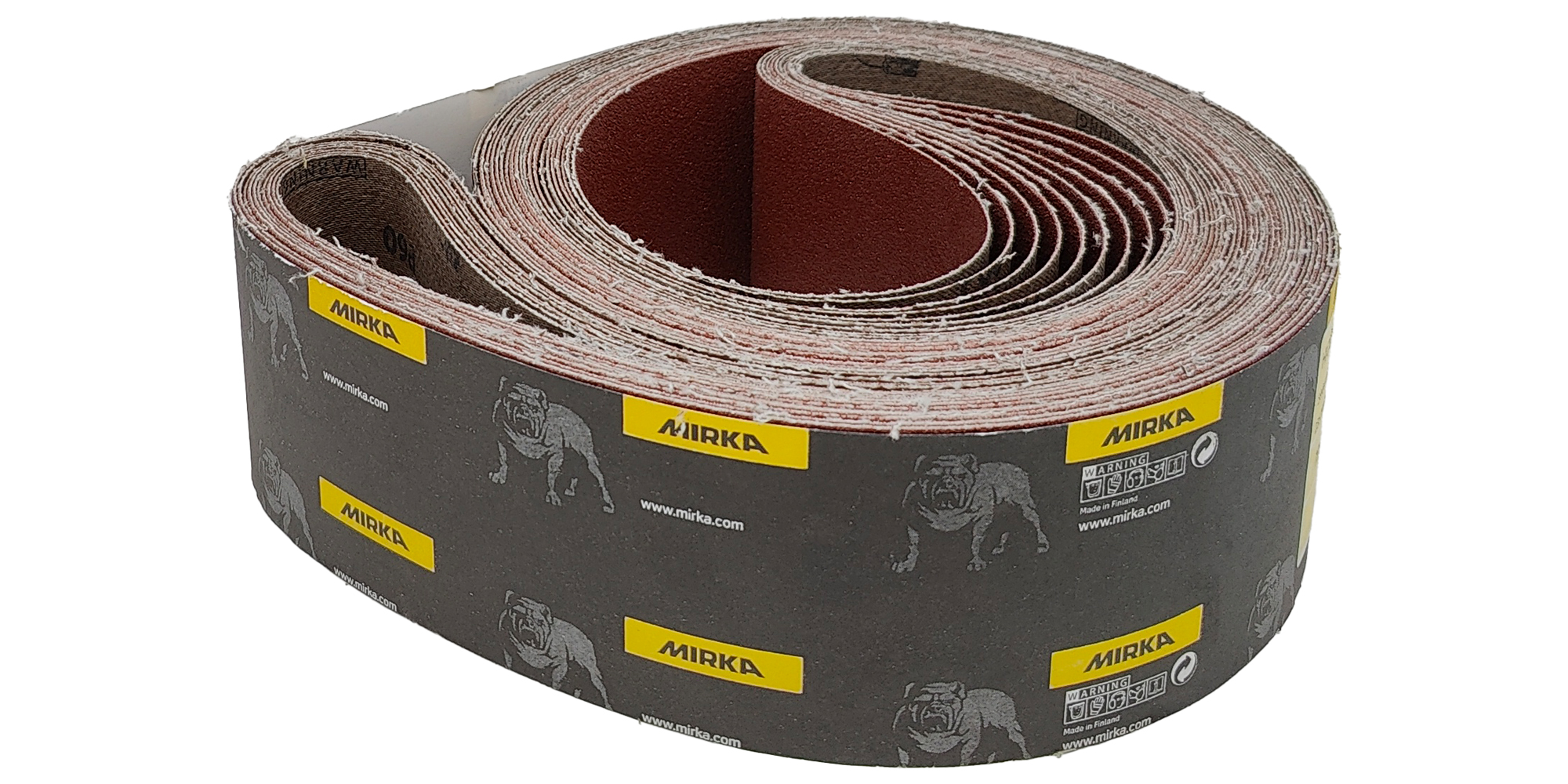 Abbildung Mirka Hiolit XO 75x2000mm mit Verpackung.