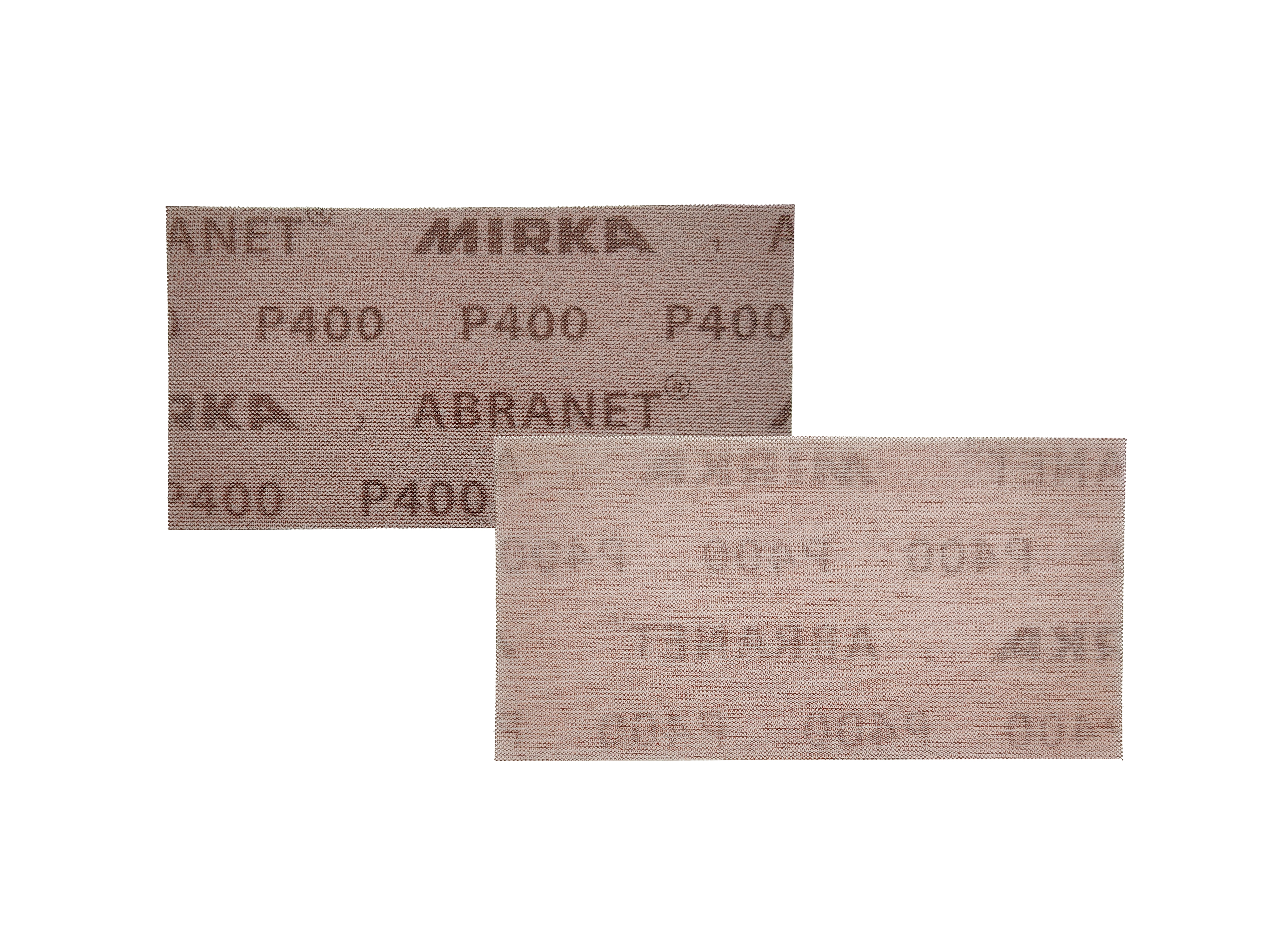 Abbildung Mirka Abranet 93x180mm Streifen Vorder- und Rückseite.