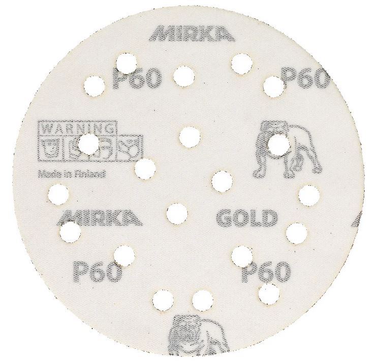 Abbildung Mirka Gold 125mm 19L Scheiben Rückseite.
