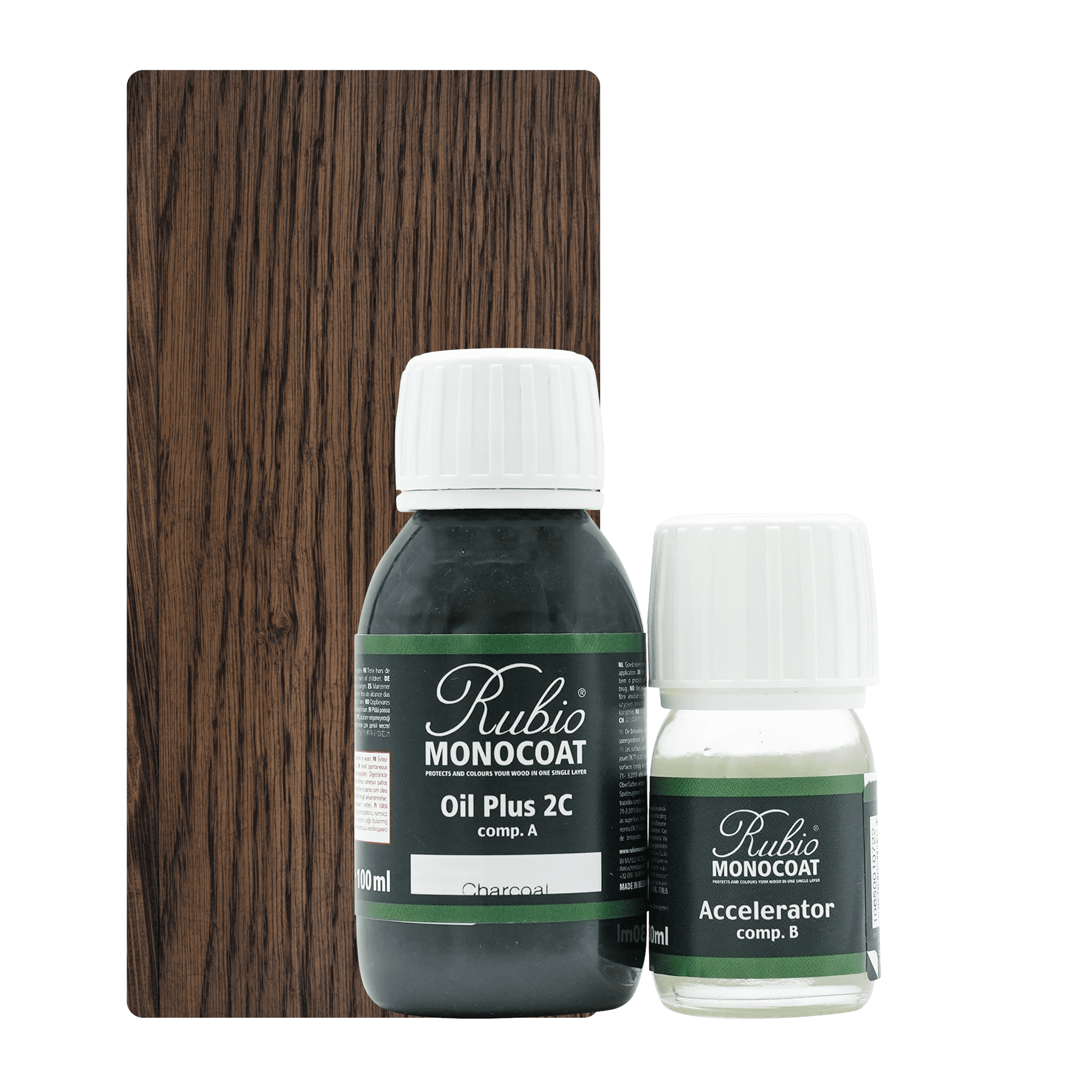 Abbildung RMC Oil Plus 2C Component A und B 130ml Farbton Charcoal.