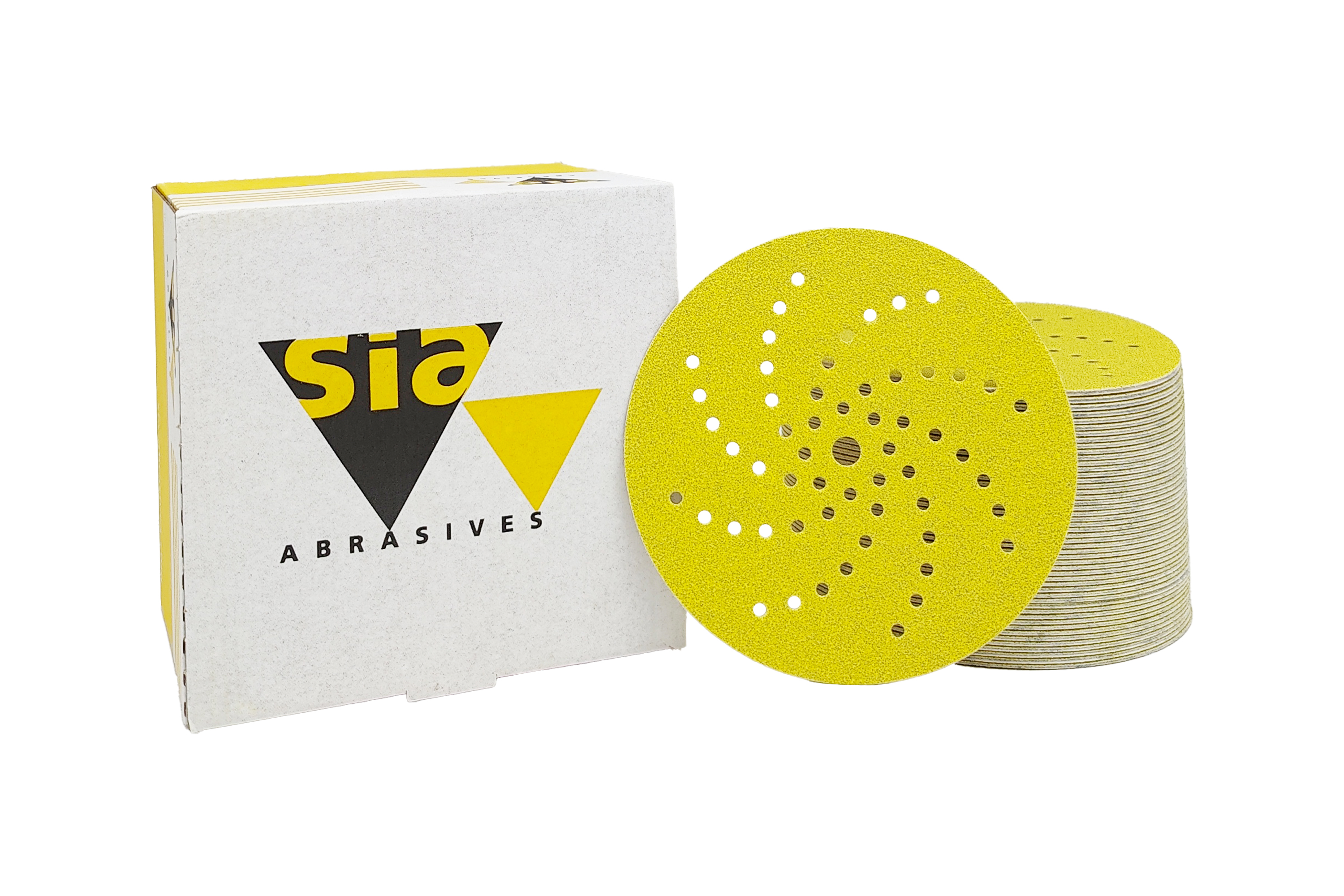 Abbildung Sia Siarex 150mm 57L Verpackung und Scheiben als Stapel.