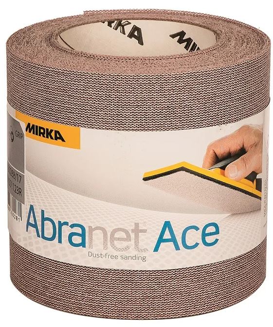 Abbildung Mirka Abranet ACE Rolle 115mmx10m mit Verpackung.