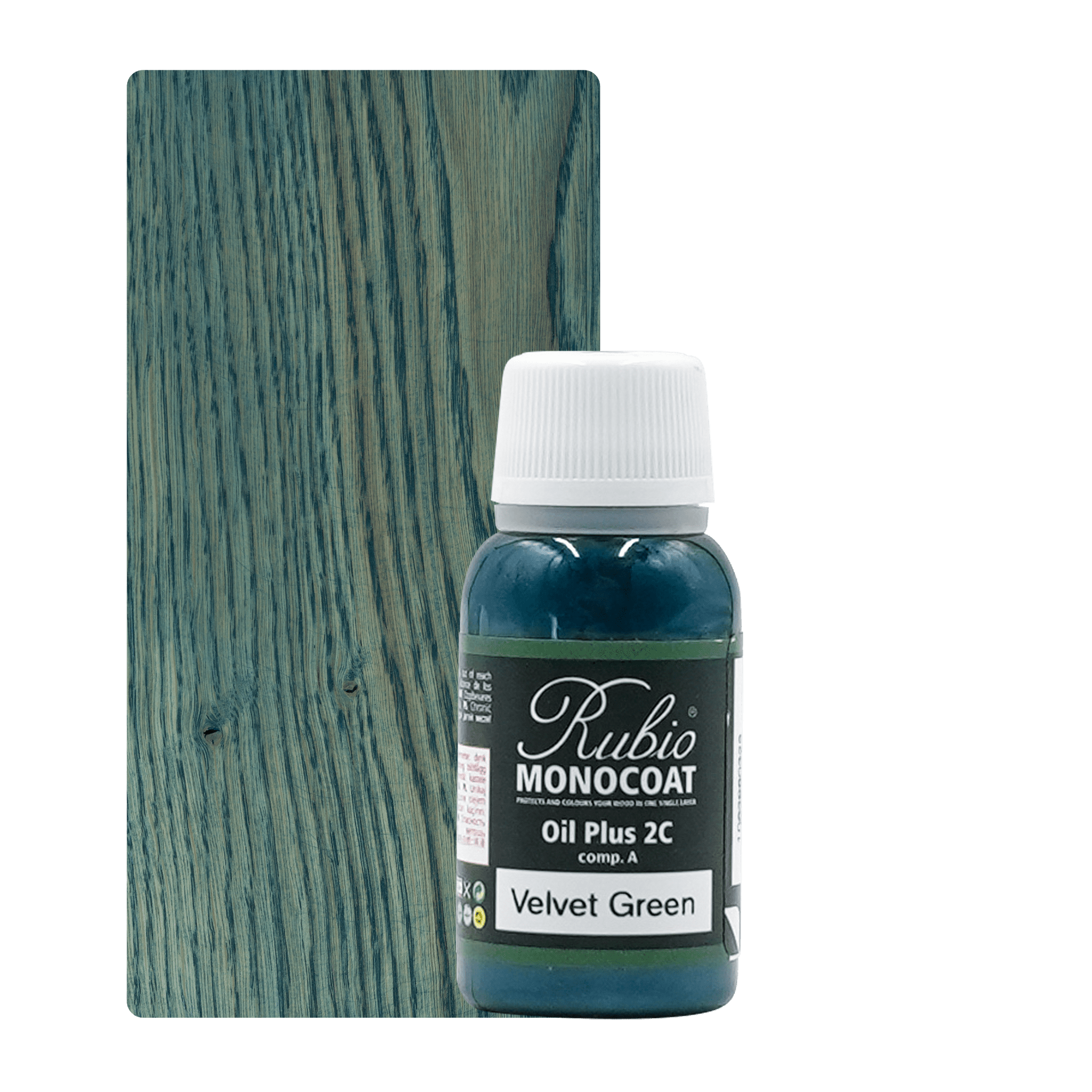 Abbildung RMC Oil Plus 2C Component A 20ml Farbton Velvet Green.