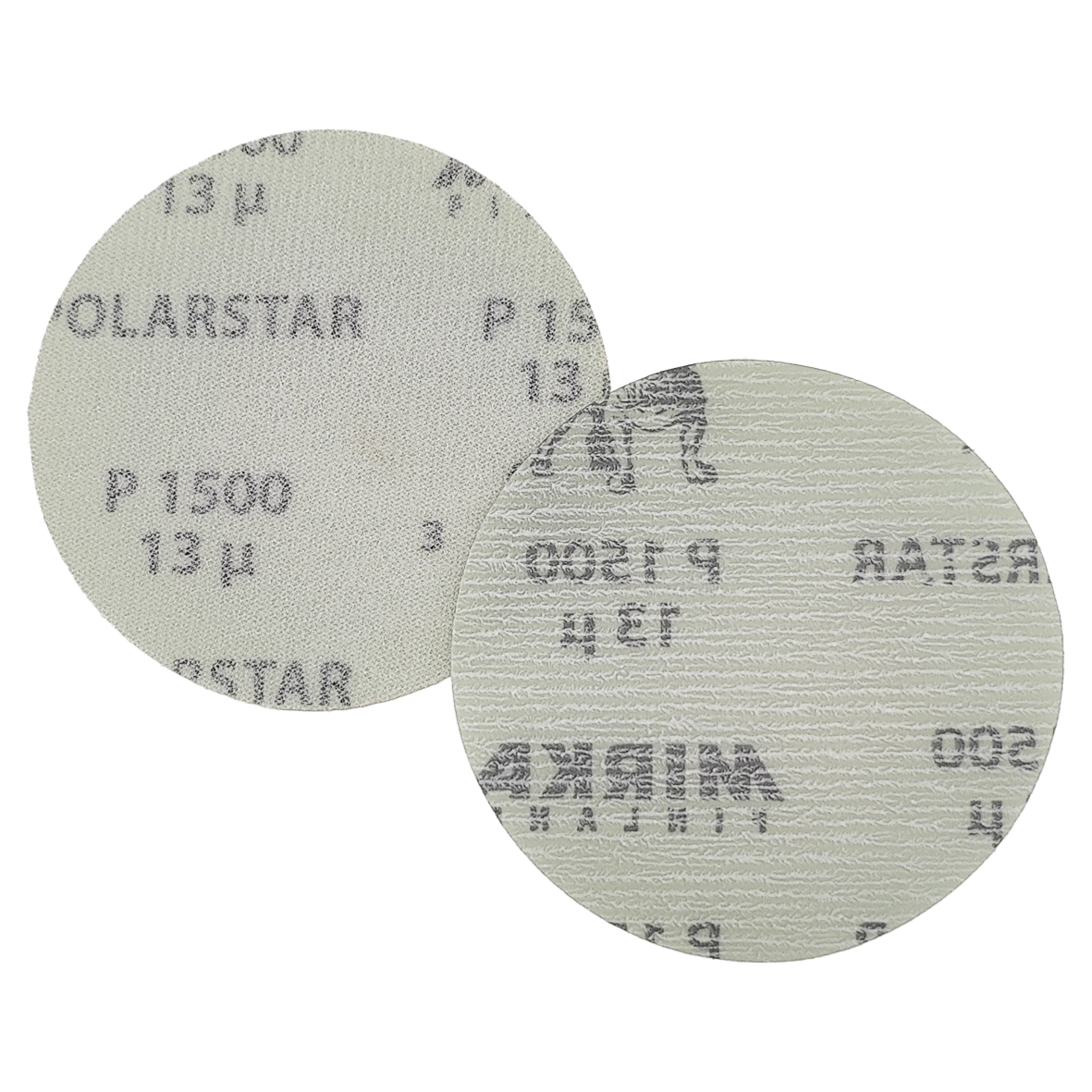 Abbildung Mirka Polarstar 77mm Scheiben Vorder- und Rückseite.