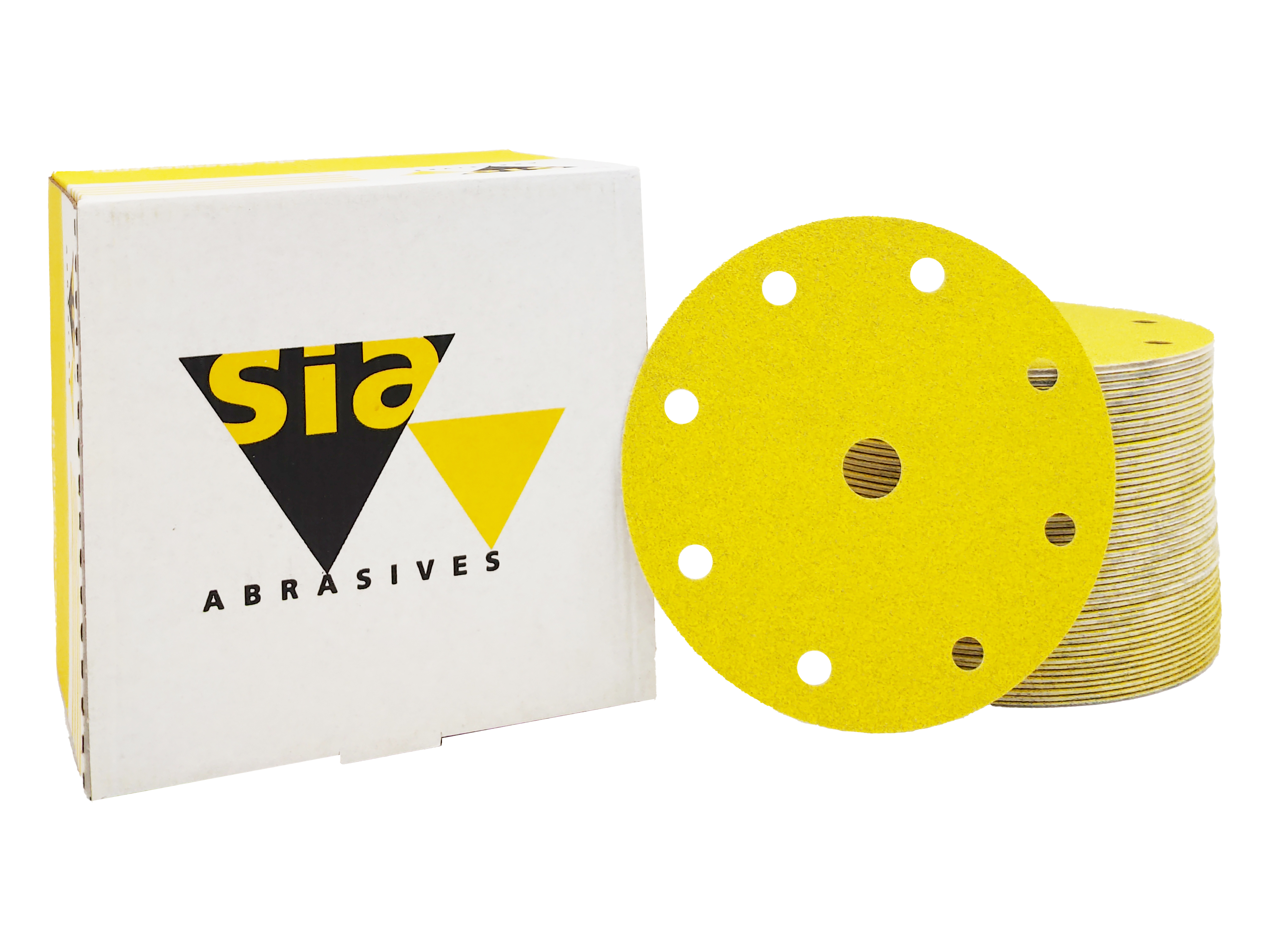 Abbildung Sia Siarexx 150mm 9L Verpackung und Scheiben als Stapel.