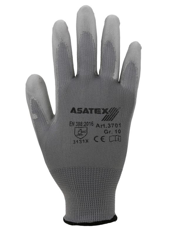 Abbildung Asatex PU Handschuh 3701 Vorderseite.