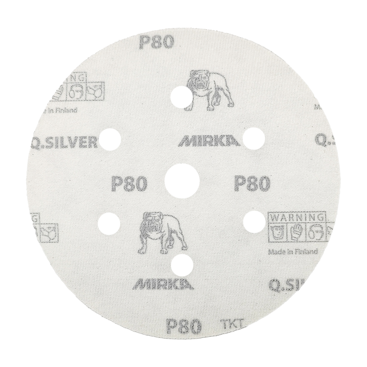 Abbildung Mirka Q.Silver 150mm 7L Scheibe Rückseite.