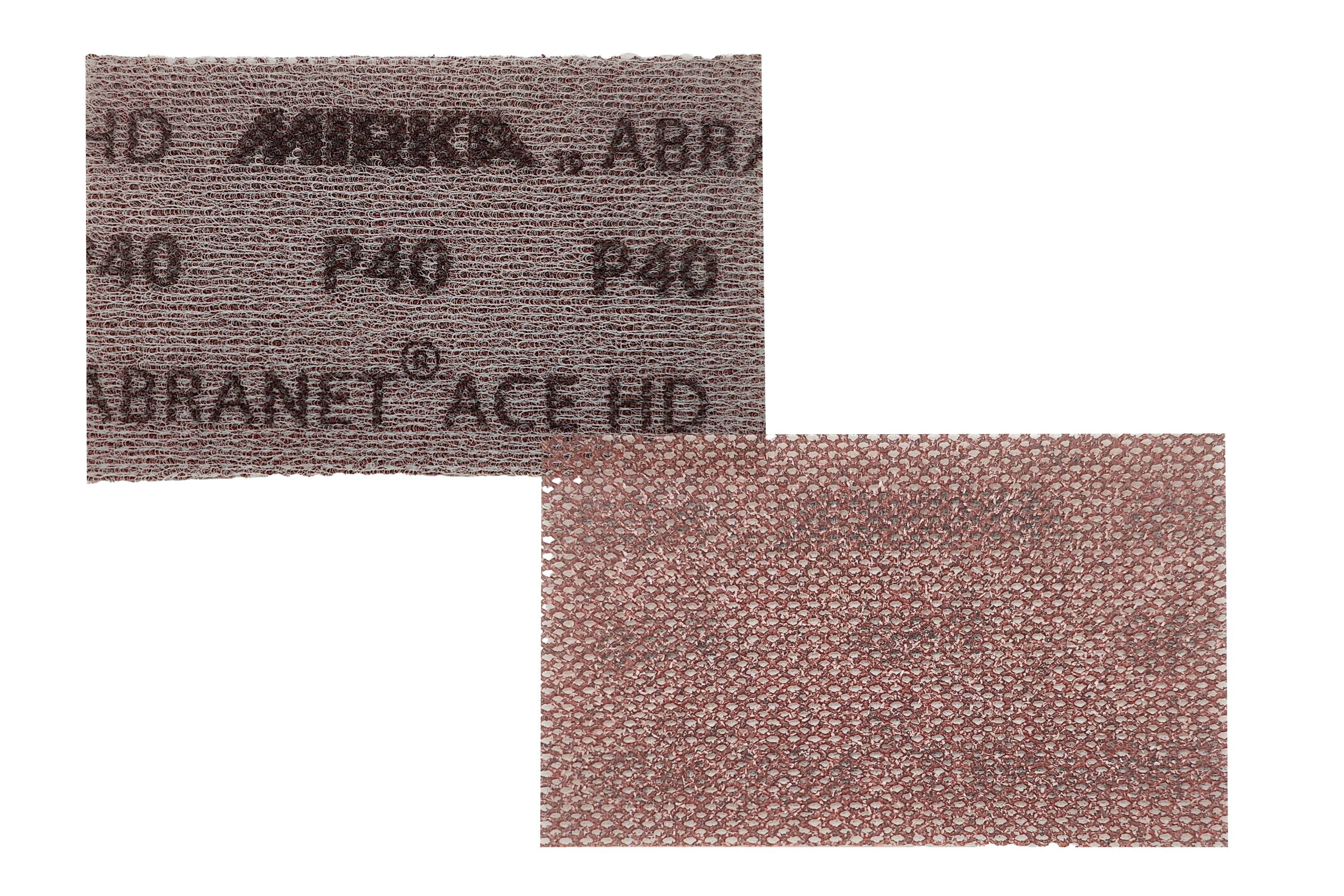 Abbildung Mirka Abranet ACE HD 81x133mm Streifen Vorder- und Rückseite.