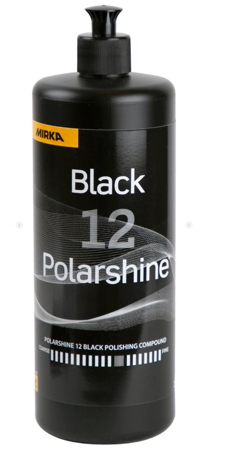 Abbildung Mirka Polarshine 12 Black Politur 1L Flasche.