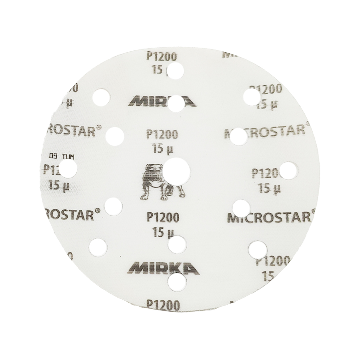 Abbildung Mirka Microstar 150mm 15L Scheibe Vorderseite.