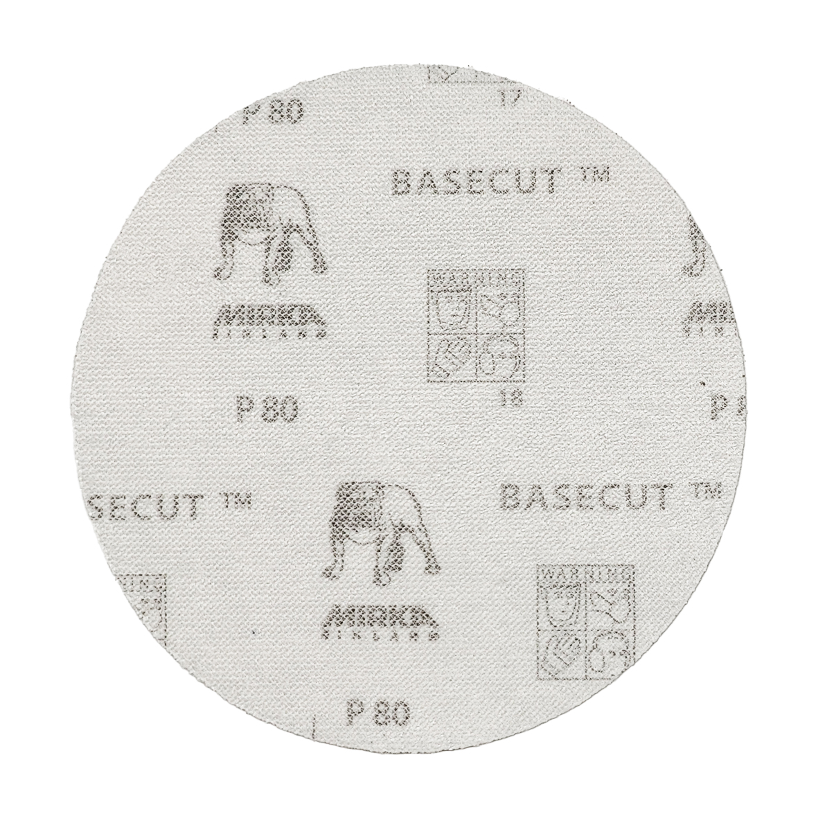 Abbildung Mirka Basecut 150mm Scheiben Rückseite.