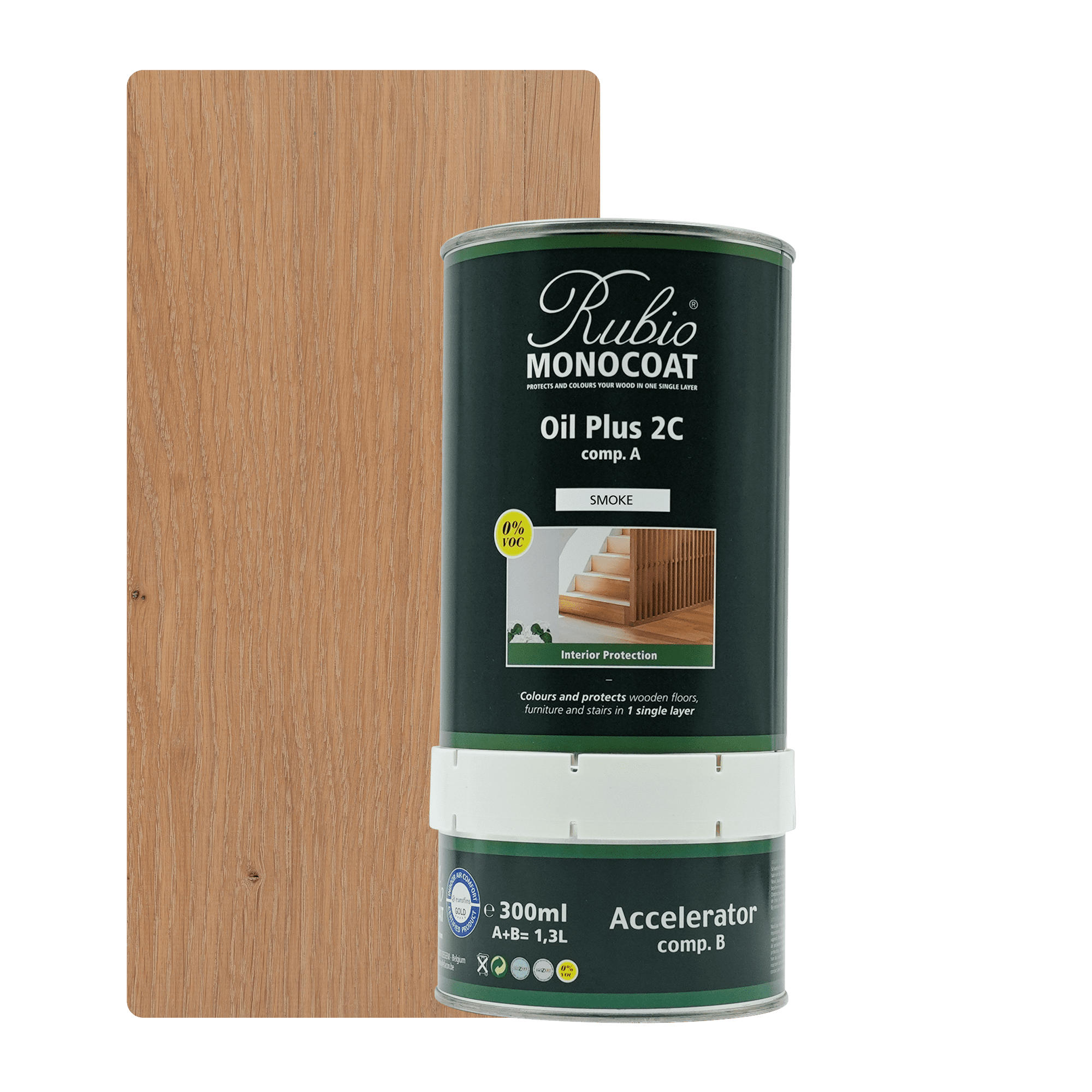 Abbildung RMC Oil Plus 2C Component A und B 1300ml Farbton Smoke.