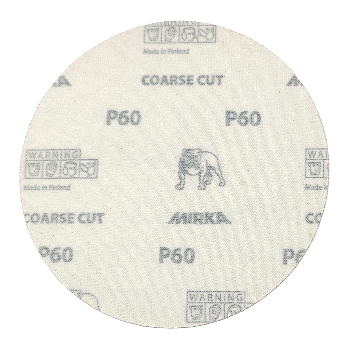 Abbildung Mirka Coarse Cut 150mm Scheiben Rückseite.