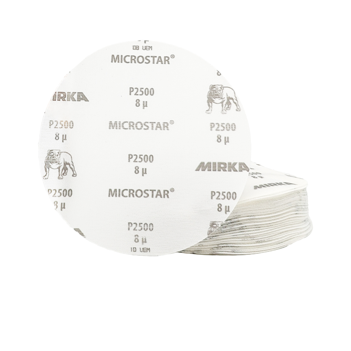 Abbildung Mirka Microstar 150mm Scheibenstapel.