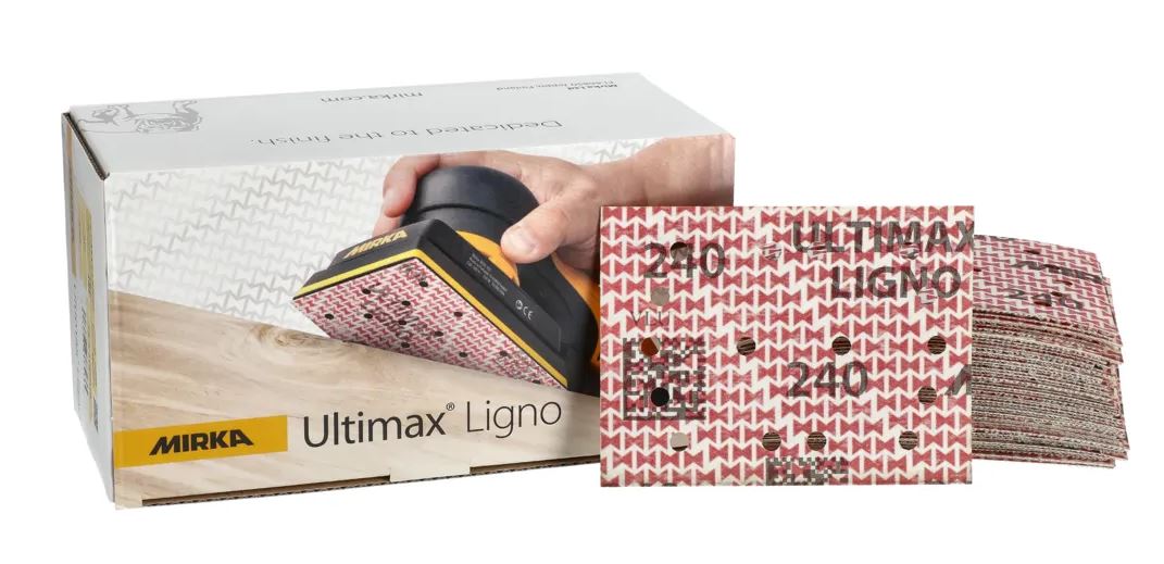 Abbildung Mirka Ultimax Ligno 75x100mm Multifit Verpackung + Streifen als Stapel