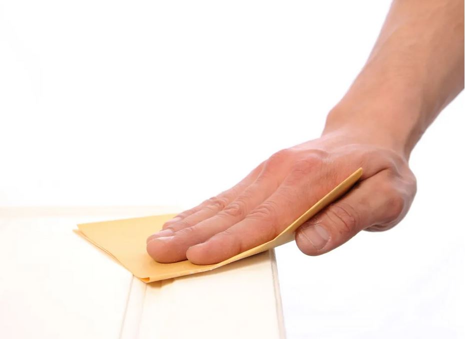 Abbildung Anwendung Mirka Gold Proflex 230x280mm Bogen Handschliff - Tür.