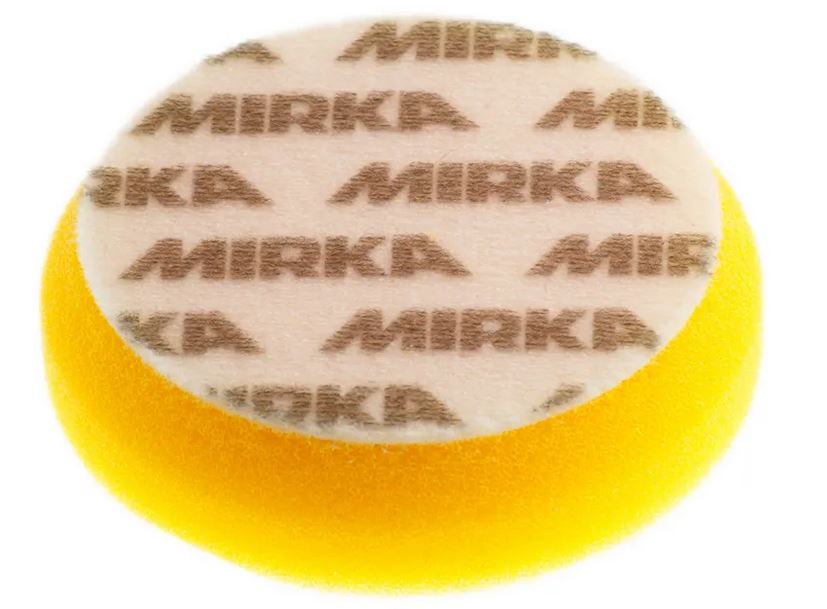 Abbildung Mirka Schaumstoffpad 77mm Gelb Flach Rückseite.