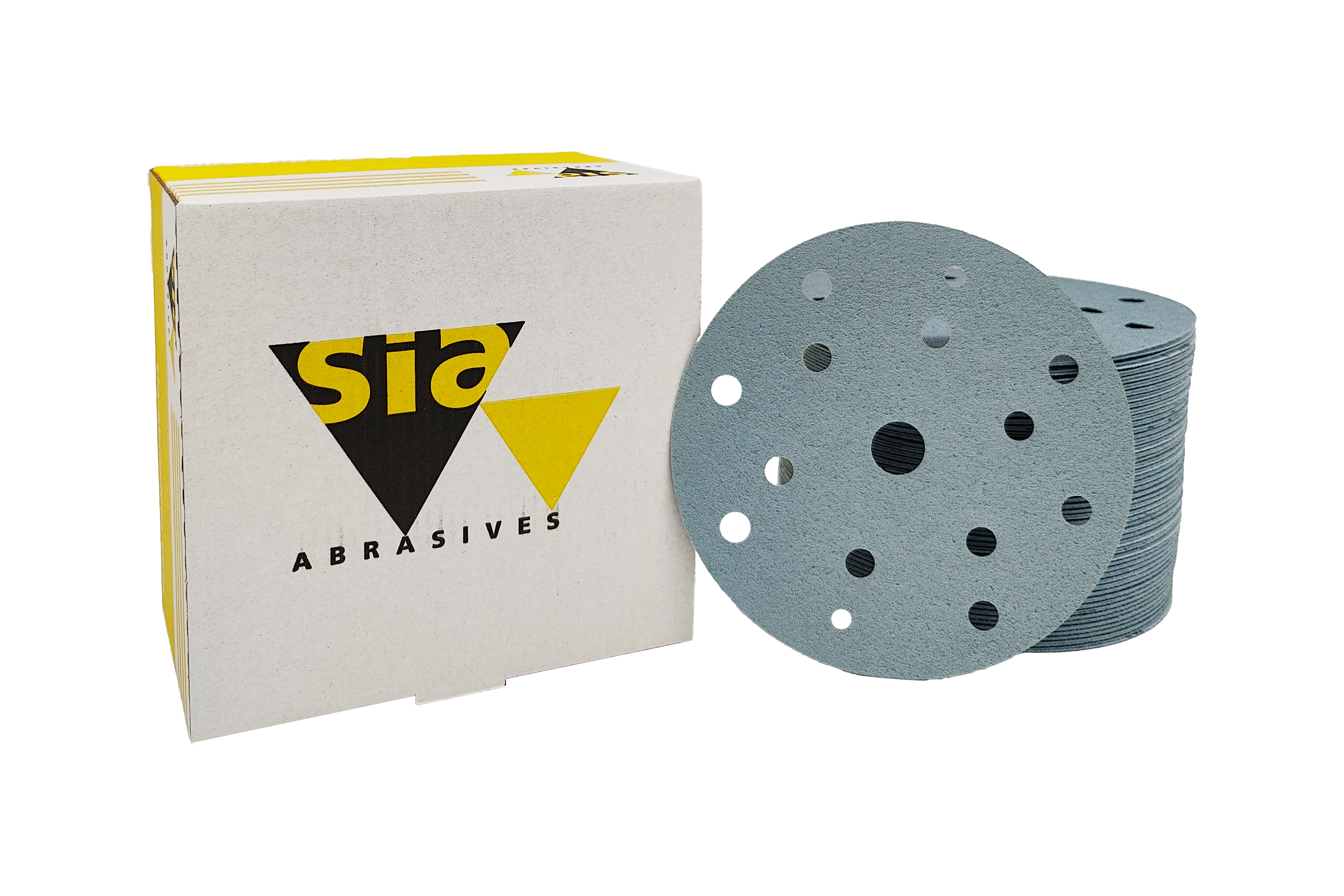 Abbildung Sia 1948 Siaflex 150mm 15L Verpackung und Scheiben als Stapel.