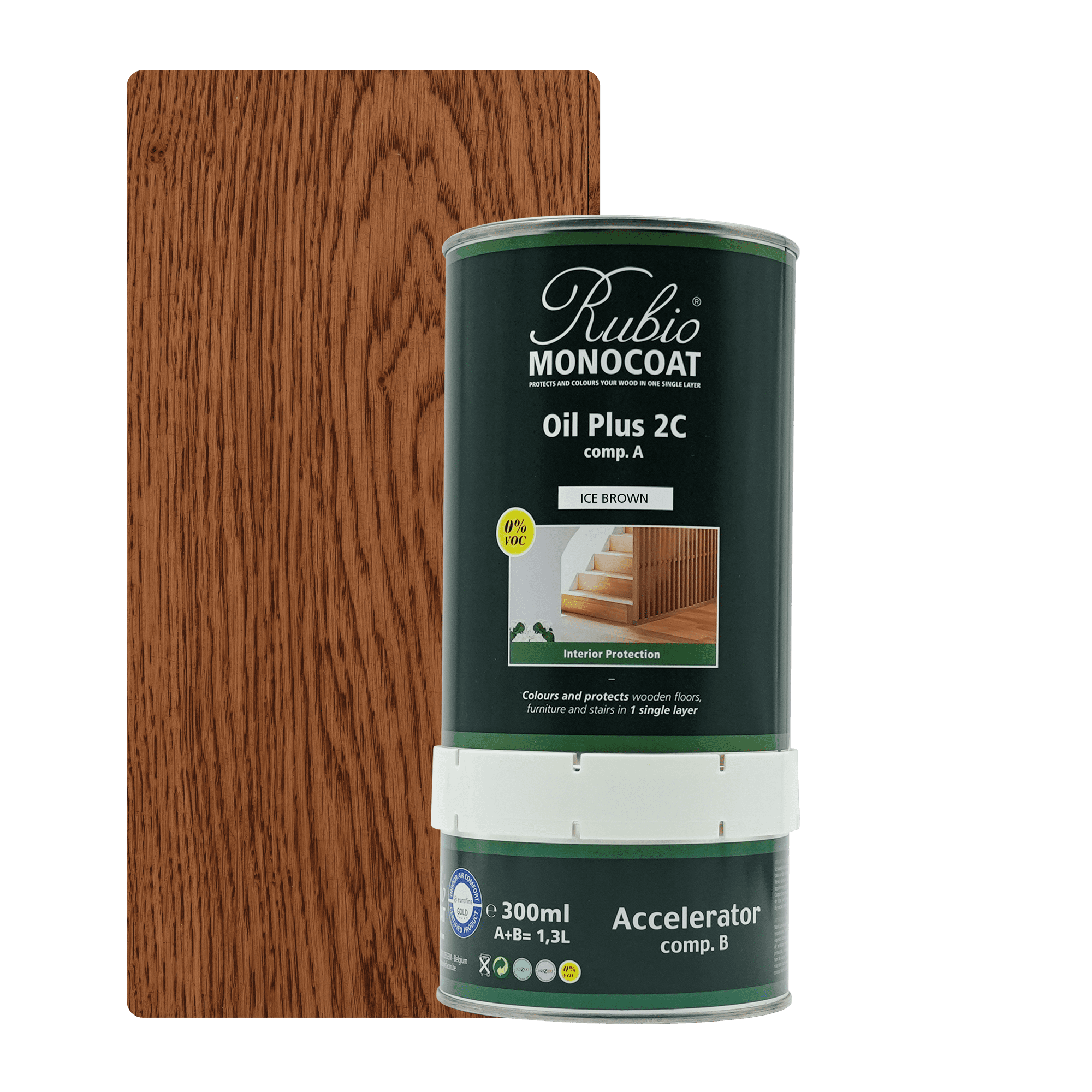 Abbildung RMC Oil Plus 2C Component A und B 1300ml Farbton Ice Brown.