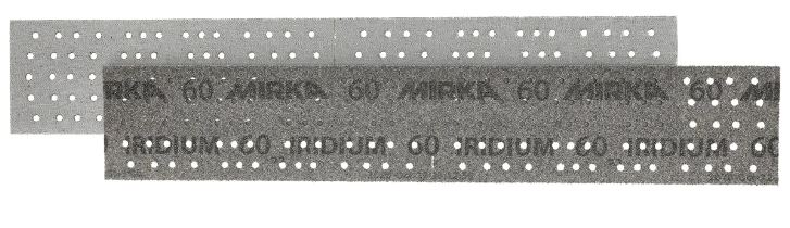 Abbildung Mirka Iridium 70x400mm 140L Streifen Vorder und Rückseite.