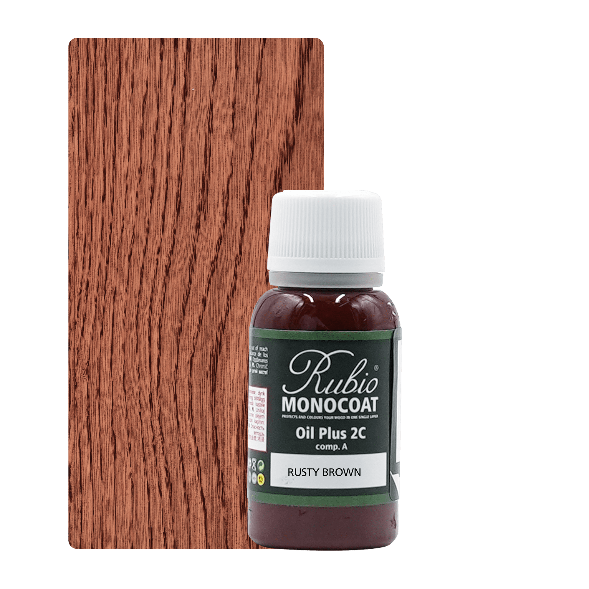 Abbildung RMC Oil Plus 2C Component A 20ml Farbton Rusty Brown.