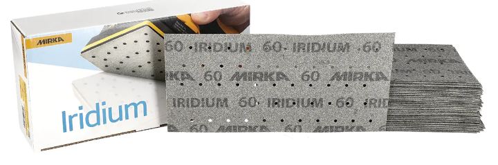 Abbildung Mirka Iridium 115x230mm 55L Verpackung mit Streifen als Stapel.