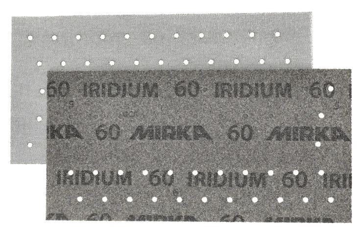 Abbildung Mirka Iridium 115x230mm 55L Streifen Vorder- und Rückseite.