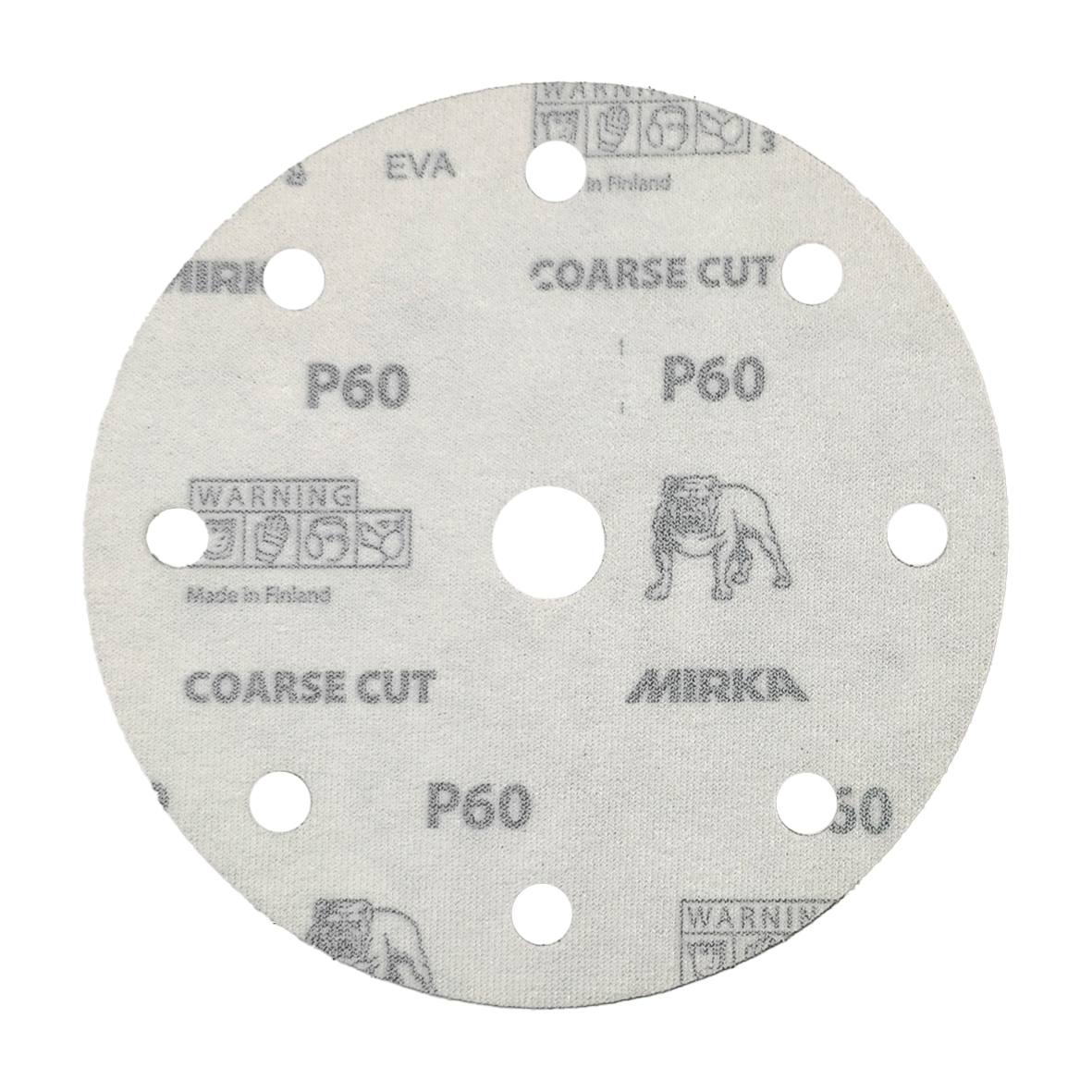 Abbildung Mirka Coarse Cut 150mm 9L Scheibe Rückseite.