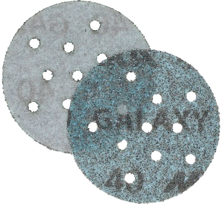 Abbildung Mirka Galaxy 77mm Multifit Scheiben Vorder- und Rückseite.