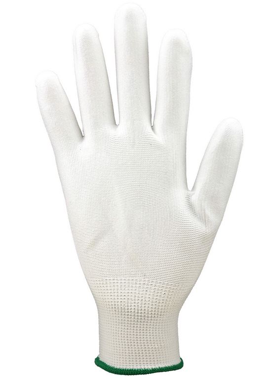 Abbildung Asatax PU-Handschuh 3700 Weiß Rückseite.