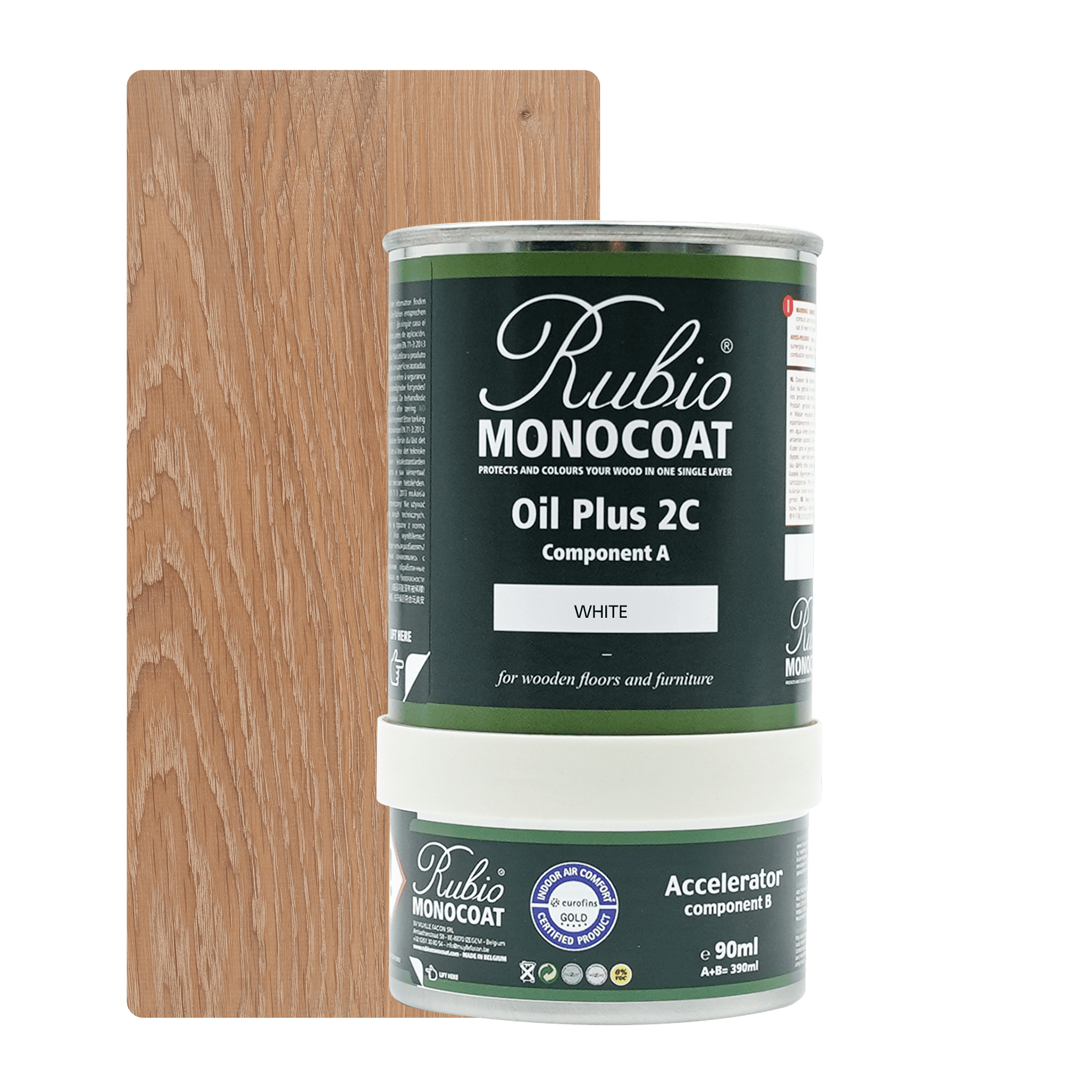 Abbildung RMC Oil Plus 2C Component A und B 390ml Farbton White.