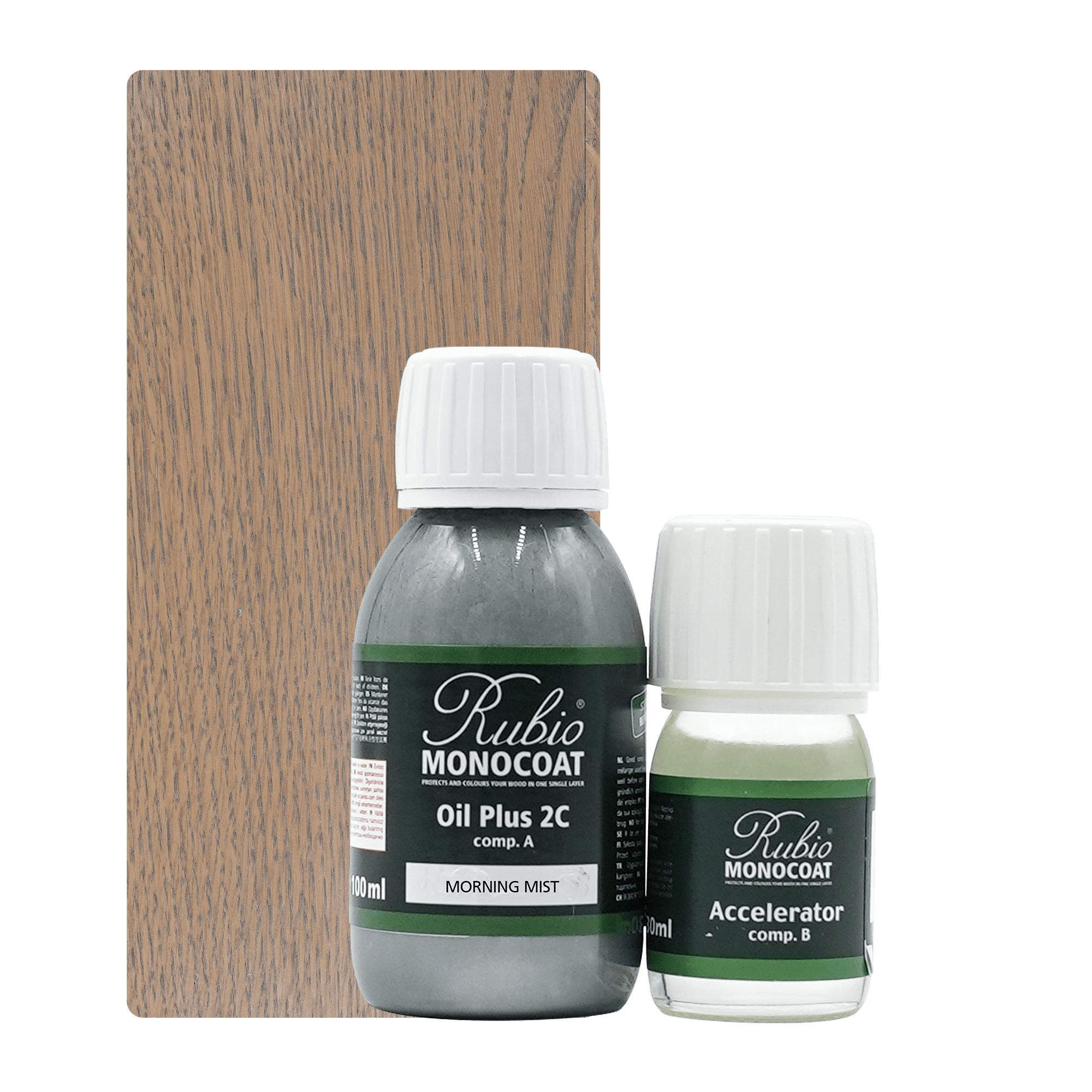 Abbildung RMC Oil Plus 2C Component A und B Farbton Morning Mist.